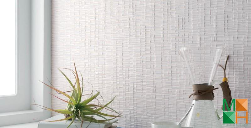 Giấy dán tường Nhật Bản màu trắng hiện đại P077_01_6138